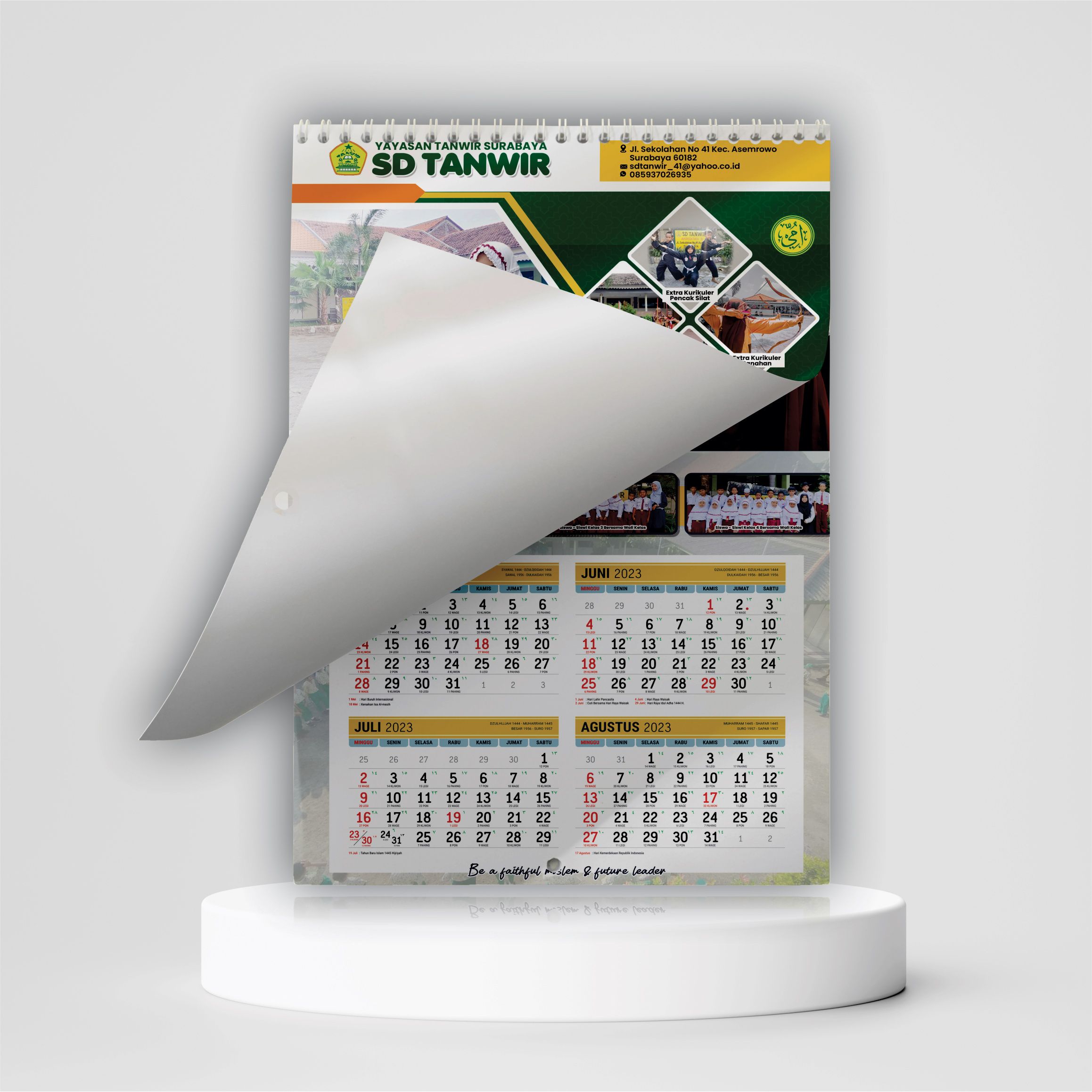 Kalender Dinding 50x70cm UV Tanpa Minimal Order